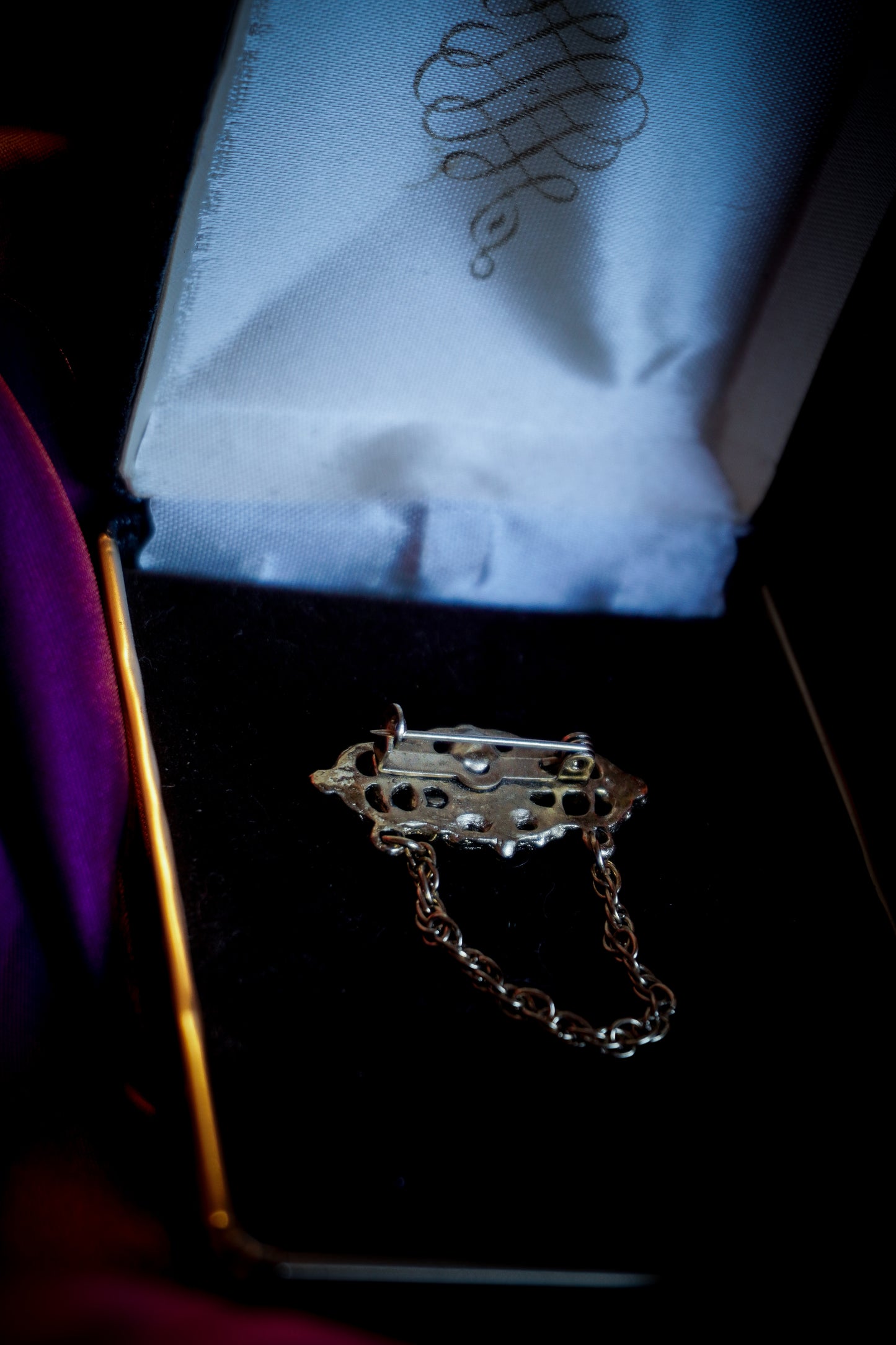 Kamee - Brosche blau/grau