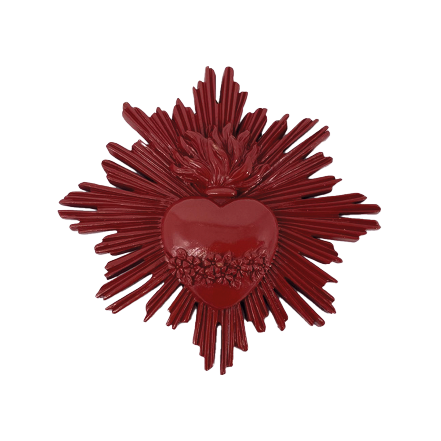 Sacred Heart Wandornament rot 14,5 x 13,5