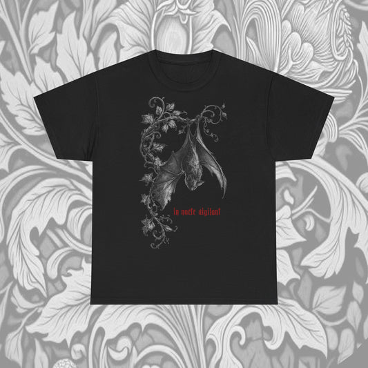 In Nocte Vigilant Unisex Heavy Cotton Tee black