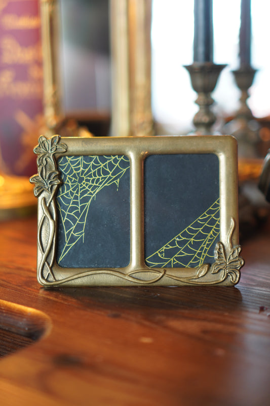 Doppelbilderrahmen Messing 8 x 5,5 cm