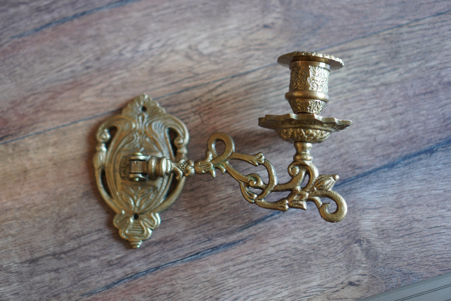 Klavierleuchter Messing brüniert