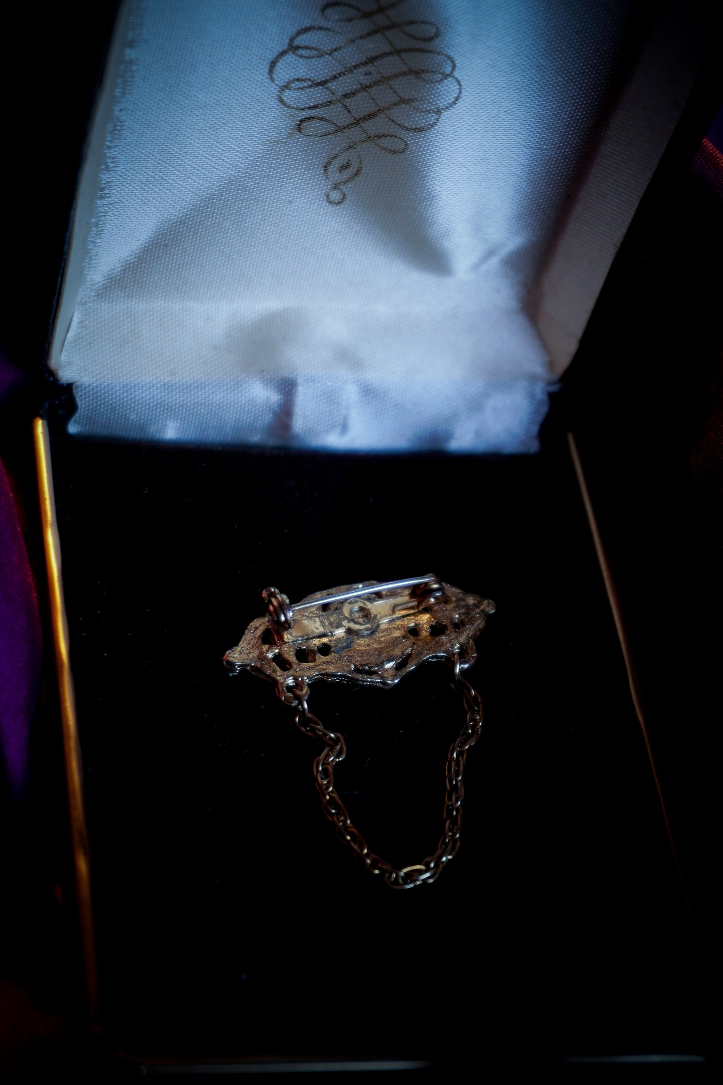 Kamee - Brosche lachsfarbend