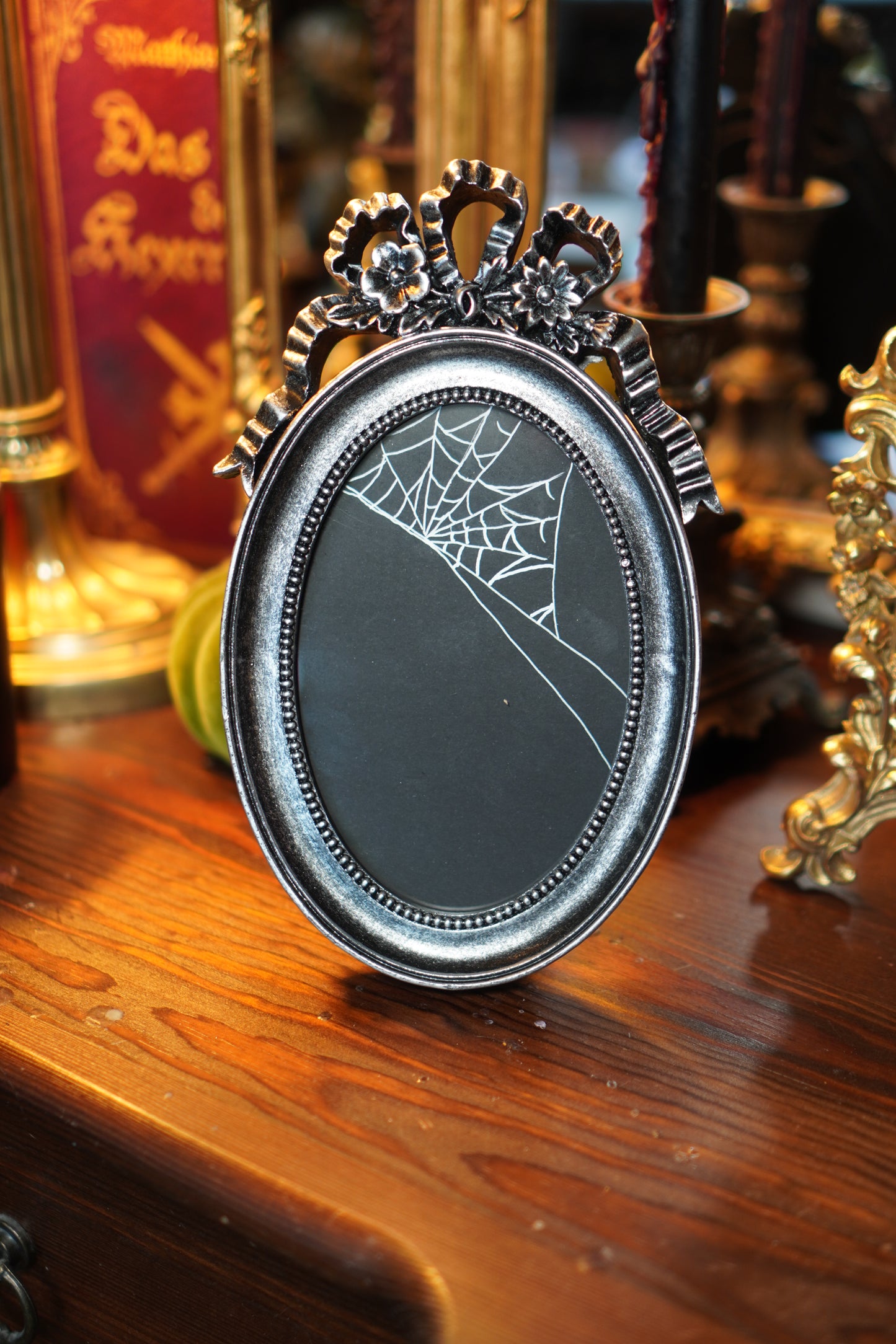 Bilderrahmen oval 10 x15cm silber