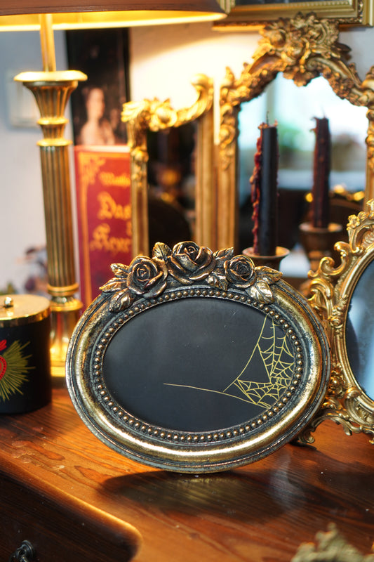 Bilderrahmen oval 13 x18cm gold