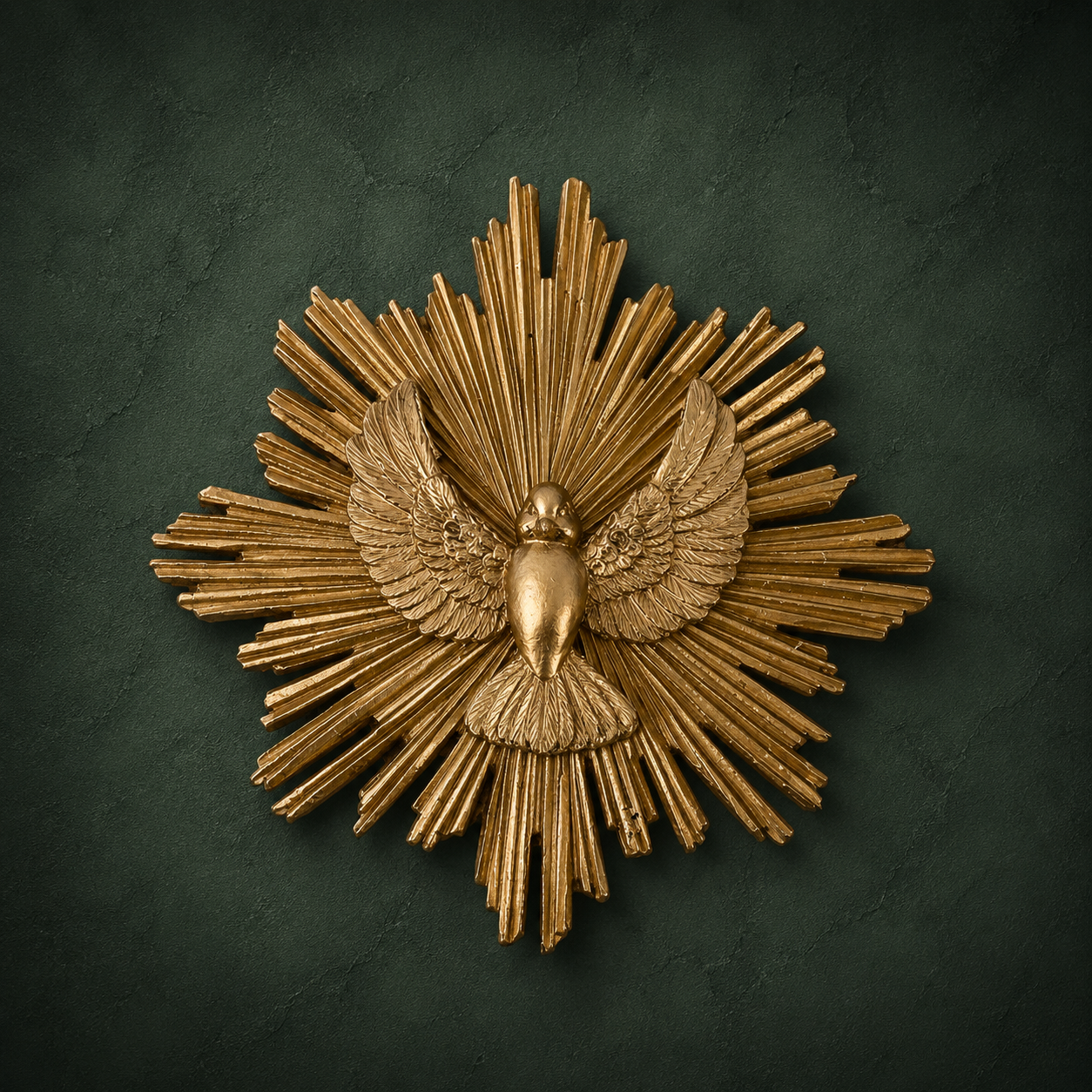 Ex-Voto-Deko Taube gold  14,5 x 13,5 cm