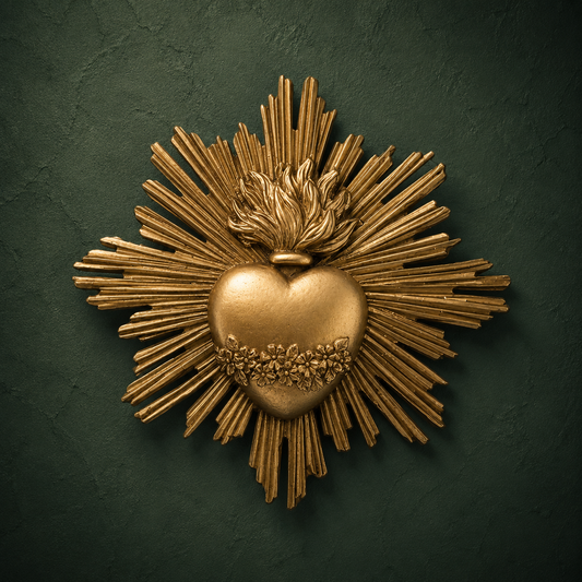 Sacred Heart gold 14,5 x 13,5 cm