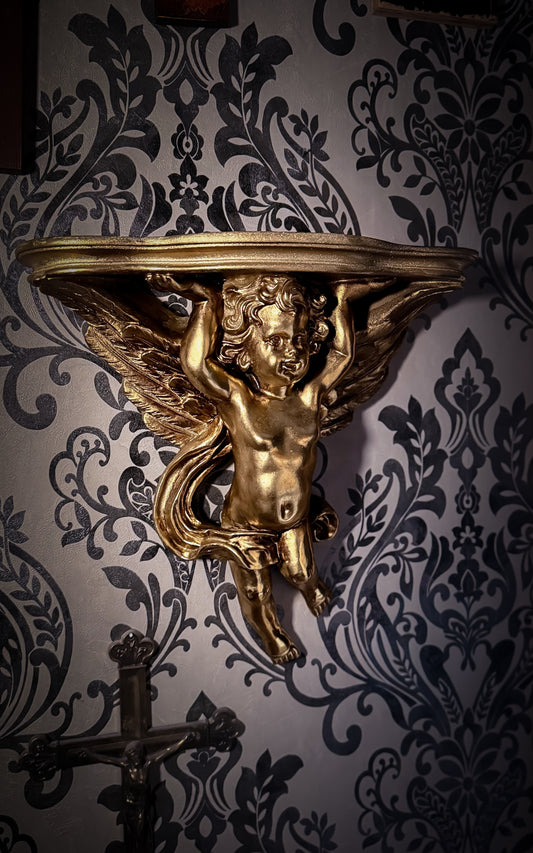 Wandkonsole Polystein GOLD 37x38cm