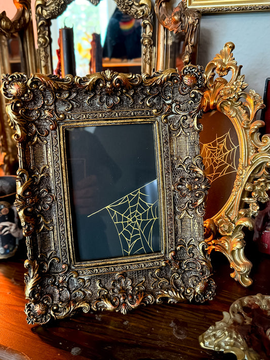 Fotorahmen, goldfarben, aus Kunststoff