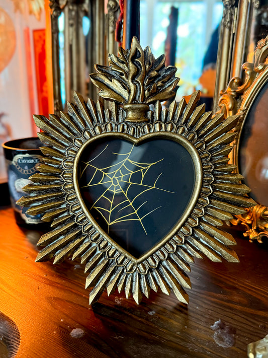 Fotorahmen, goldfarben, aus Kunststoff