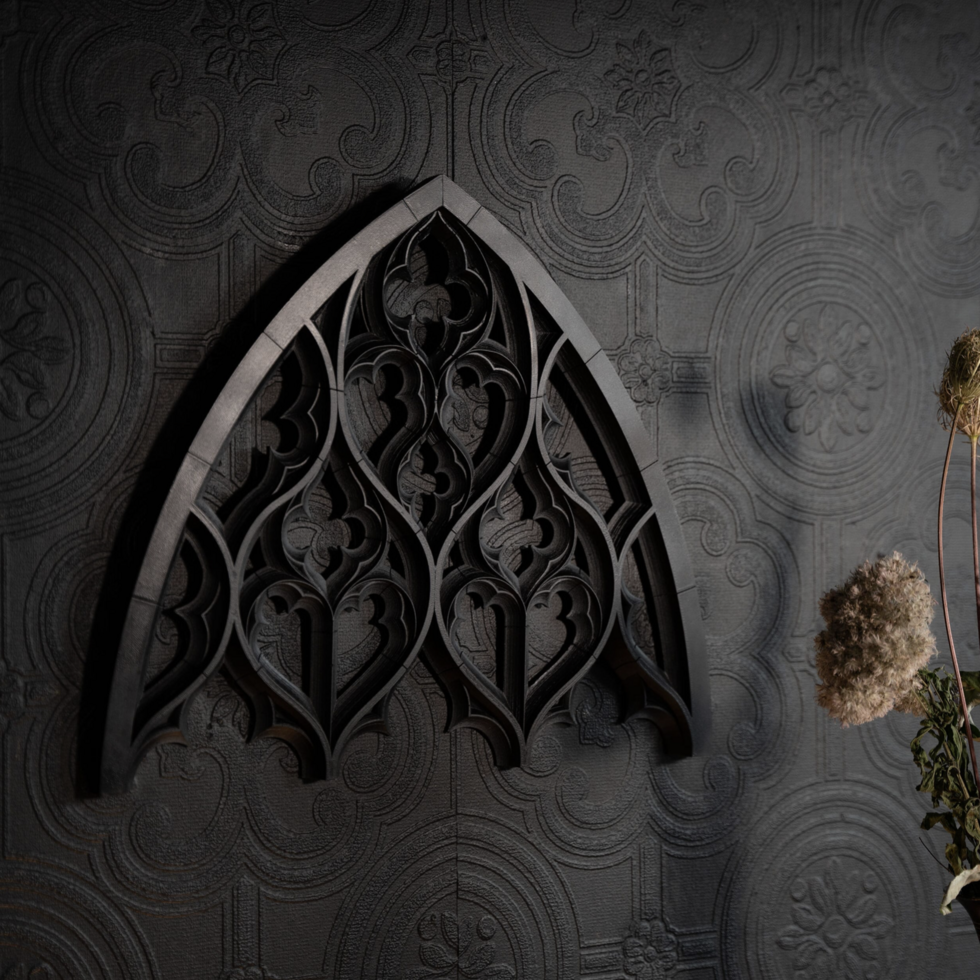 OSIRIS - GOTHIC ARCH WALL DECOR BLACK