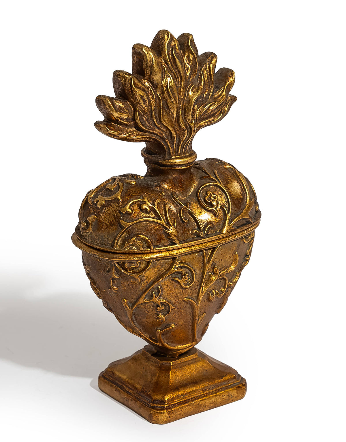 Große goldene Sacred Heart Schmuckdose
