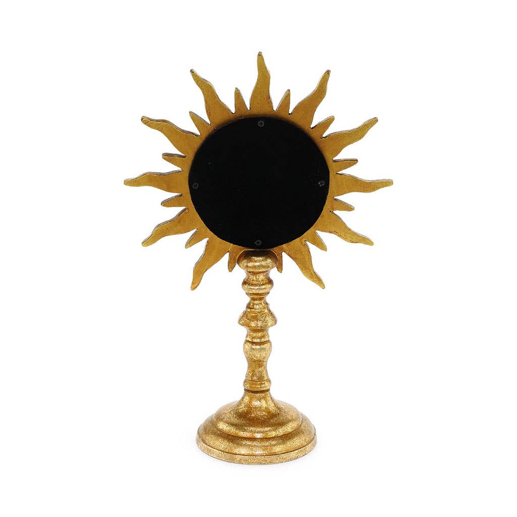 Sonnenförmiger Standspiegel  17 x 26,6