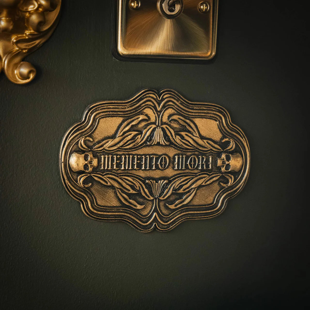 Memento Mori Casket Plaque - Gold Edition