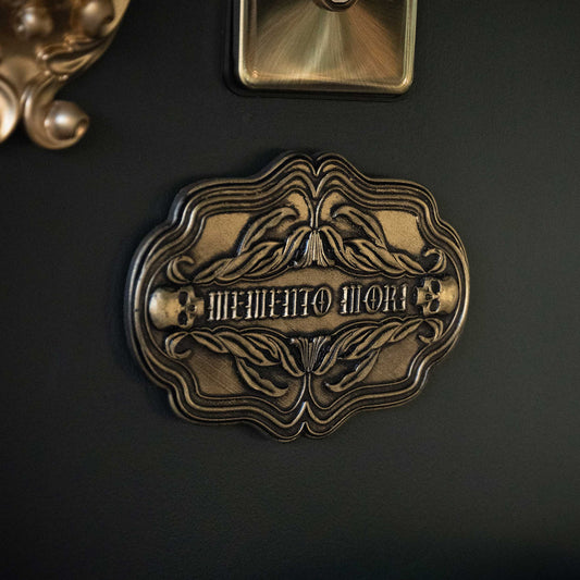 Memento Mori Casket Plaque - Gold Edition