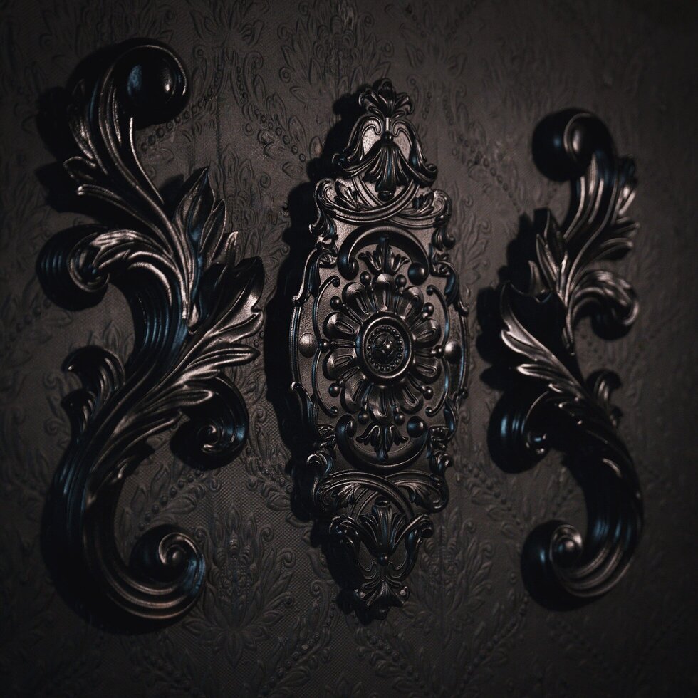 Filigree Wall Hanging Pair Black