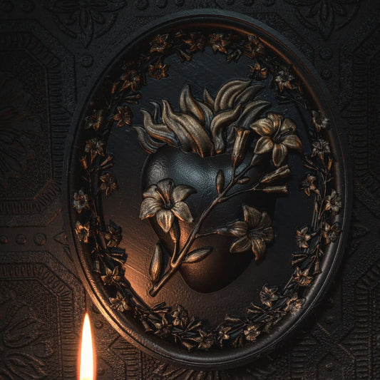 The Sacred Heart Wall Plaque - Lily Edition