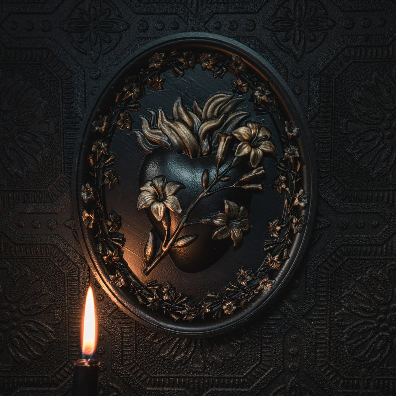 The Sacred Heart Wall Plaque - Lily Edition