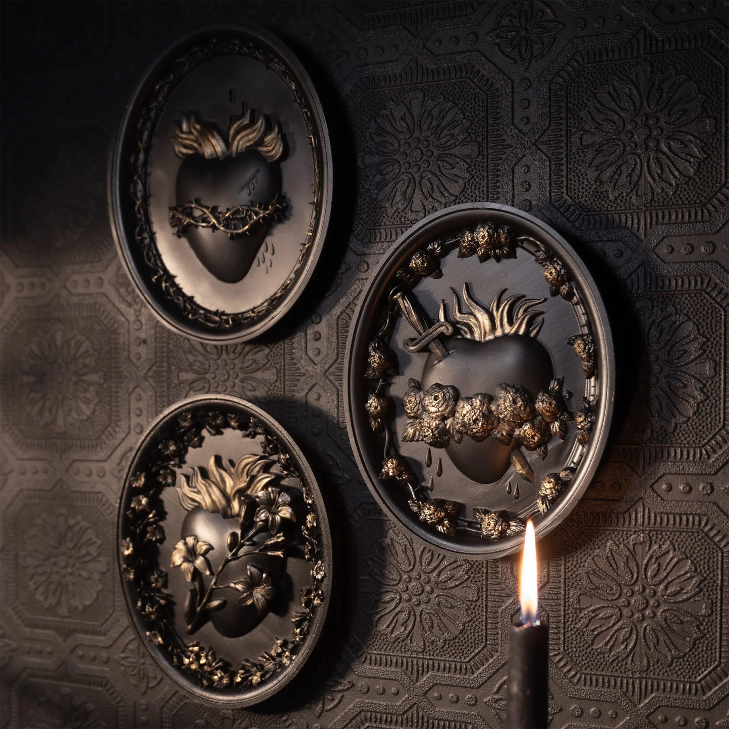 The Sacred Heart Wall Plaque - Lily Edition